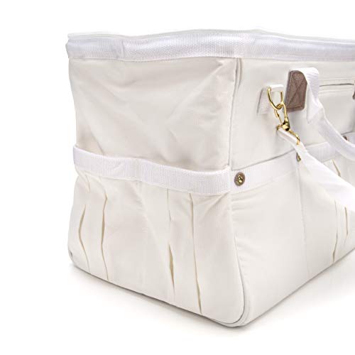 Dickies 20-Inch Durable Canvas Work Bag for Painters, Carpenters, and Builders, Heavy-Duty Zipper, Reinforced Handles, Exterior Pockets, Shoulder Strap, White - Image 4
