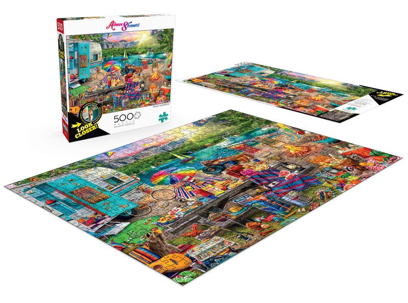 Buffalo Games - Aimee Stewart - Family Campsite - 500 Piece Jigsaw Puzzle with Hidden Images - Image 4