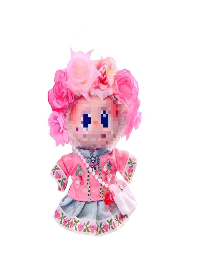 Bandfol 2025 Clothes for La Boo Boo(no Dolls), 4PCS Suit with Flowered Hat Designed for Lububu Doll Clothes, Multiple Stylish Outfit, Used for Your 15&17cm Dolls (Suit I) - Image 1