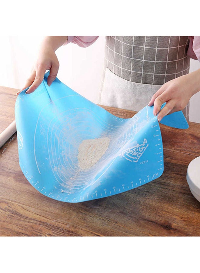 Non-Stick Silicone Rolling Pastry Mat Blue 40x30cm - Image 2