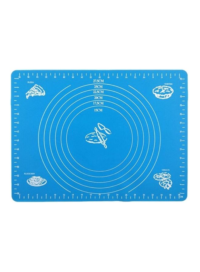 Non-Stick Silicone Rolling Pastry Mat Blue 40x30cm - Image 1