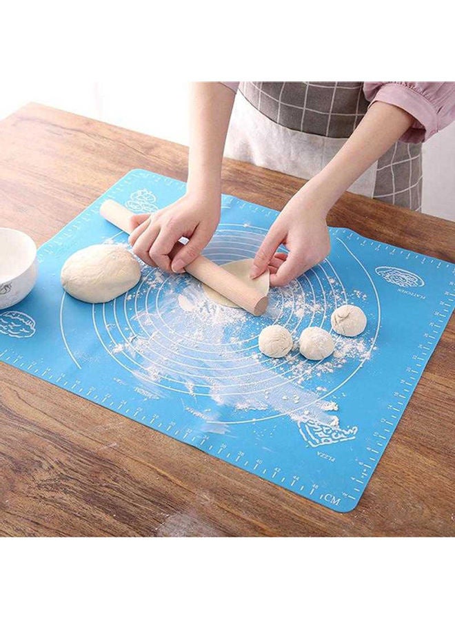 Non-Stick Silicone Rolling Pastry Mat Blue 40x30cm - Image 4