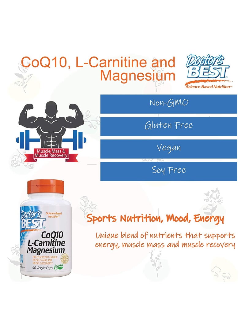 Coq10 Lcarnitine Magnesium 90 Veggie Caps