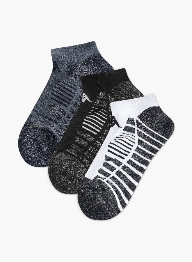 كابا طقم  جوارب كابا مخططة بطول الكاحل بنصف تيري - Image 1