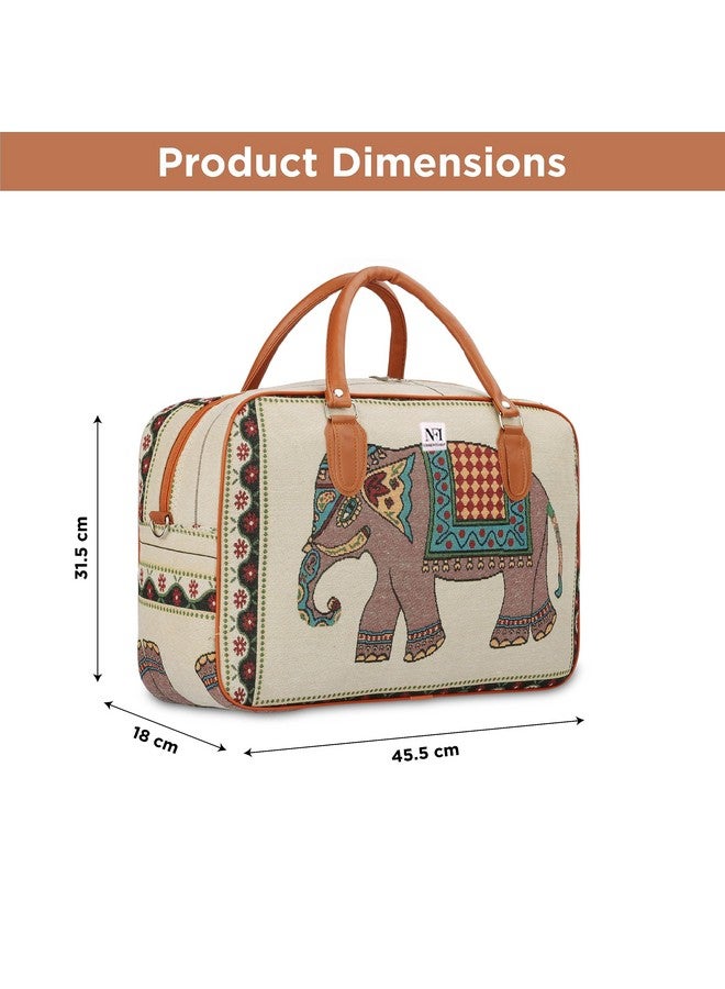 NFI essentials Pack of 2 Small Canvas Duffle Travel Bag for Men and Women, Luggage Travelling Bag for Women, Stylish Duffel Cabin Size Air Bags Hand Bag (21L) - Image 4