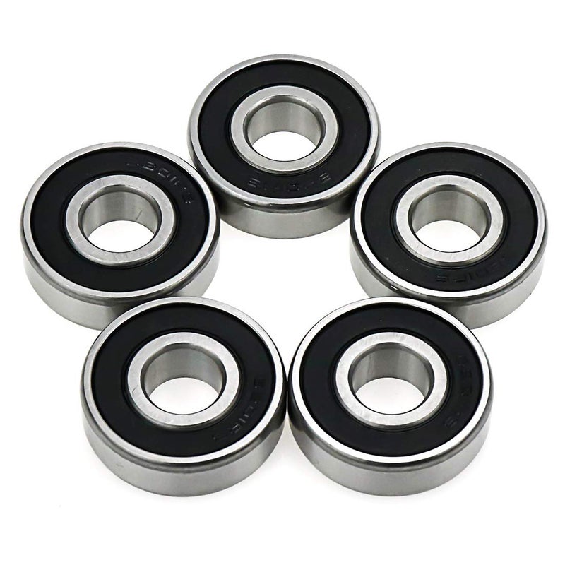Rannb Rannb 6201RS Ball Bearing Double Sealed Deep Groove Bearing Steel 12mm x 32mm x 10mm- Pack of 5  - Image 1