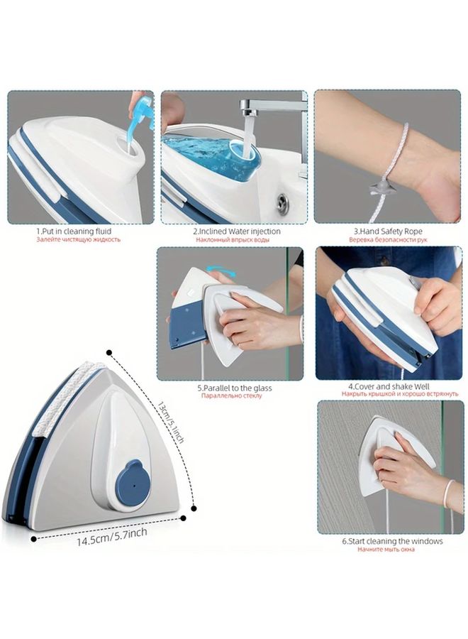 038mm Single Layer Magnetic Window Cleaner Automatic Water Discharge Double Layer Wiper Brush - Image 4