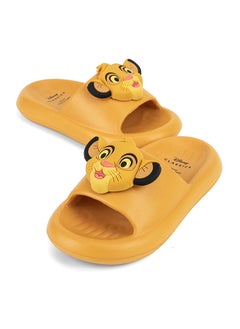 UrbanHaul UrbanHaul Boys Disney Lionking Print Slip on Sliders For Kids Suitable for Daily Use :- Yellow  - Image 2