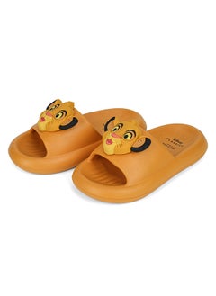 UrbanHaul UrbanHaul Boys Disney Lionking Print Slip on Sliders For Kids Suitable for Daily Use :- Yellow  - Image 1