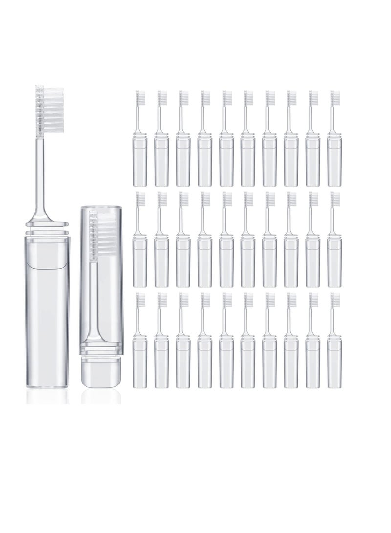 Excefore 20 Pcs Travel Toothbrush Kit, Travel Toothbrush Bulk Folding Toothbrush with Toothbrush Box, Foldable Portable Manual Toothbrushes for Adult Kid for Camping Business Trip Home - Image 1