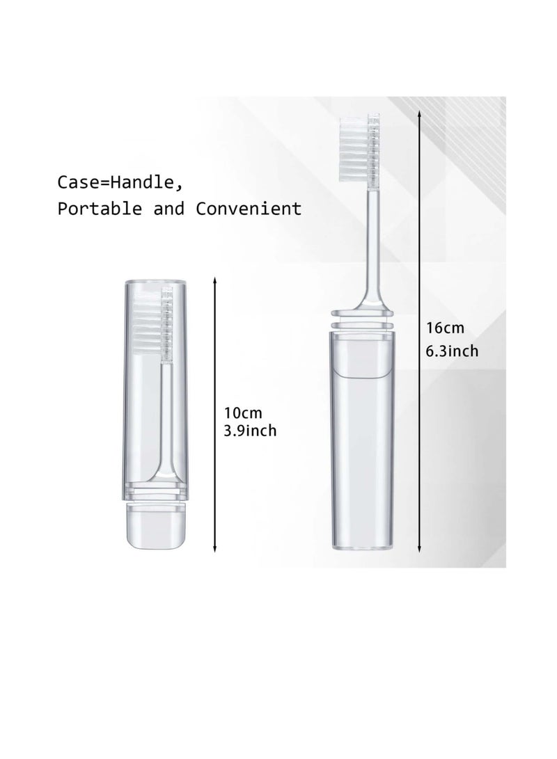 Excefore 20 Pcs Travel Toothbrush Kit, Travel Toothbrush Bulk Folding Toothbrush with Toothbrush Box, Foldable Portable Manual Toothbrushes for Adult Kid for Camping Business Trip Home - Image 2
