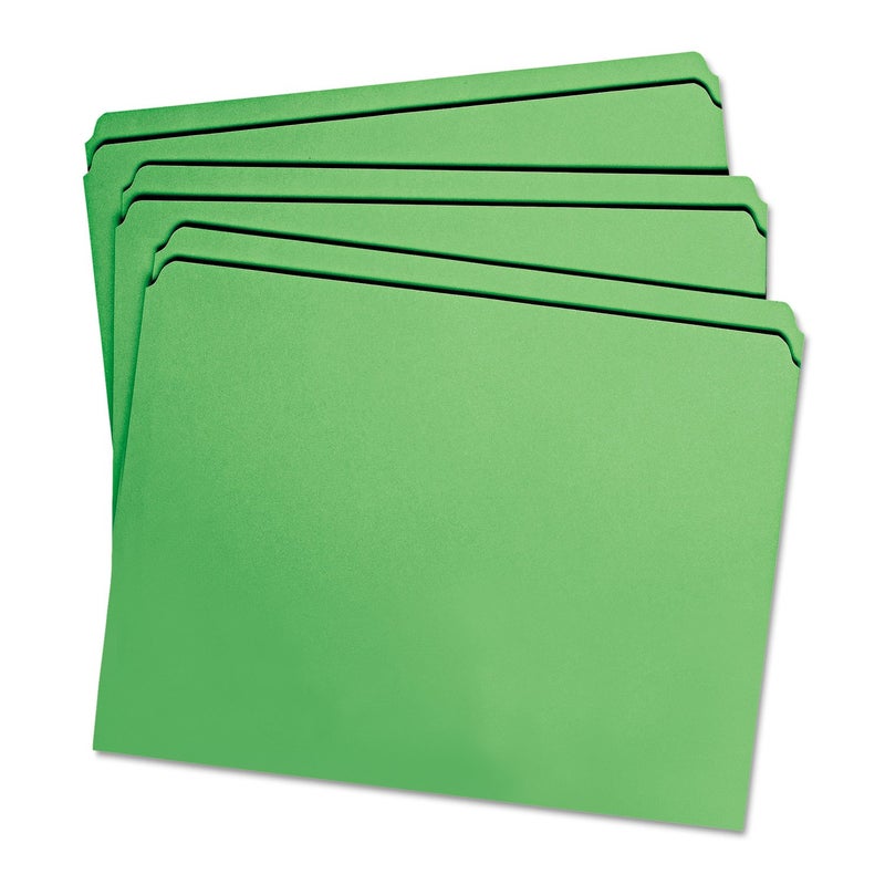 Smead File Folder, Reinforced Straight-Cut Tab, Letter Size, Green, 100 per Box (12110) - Image 4