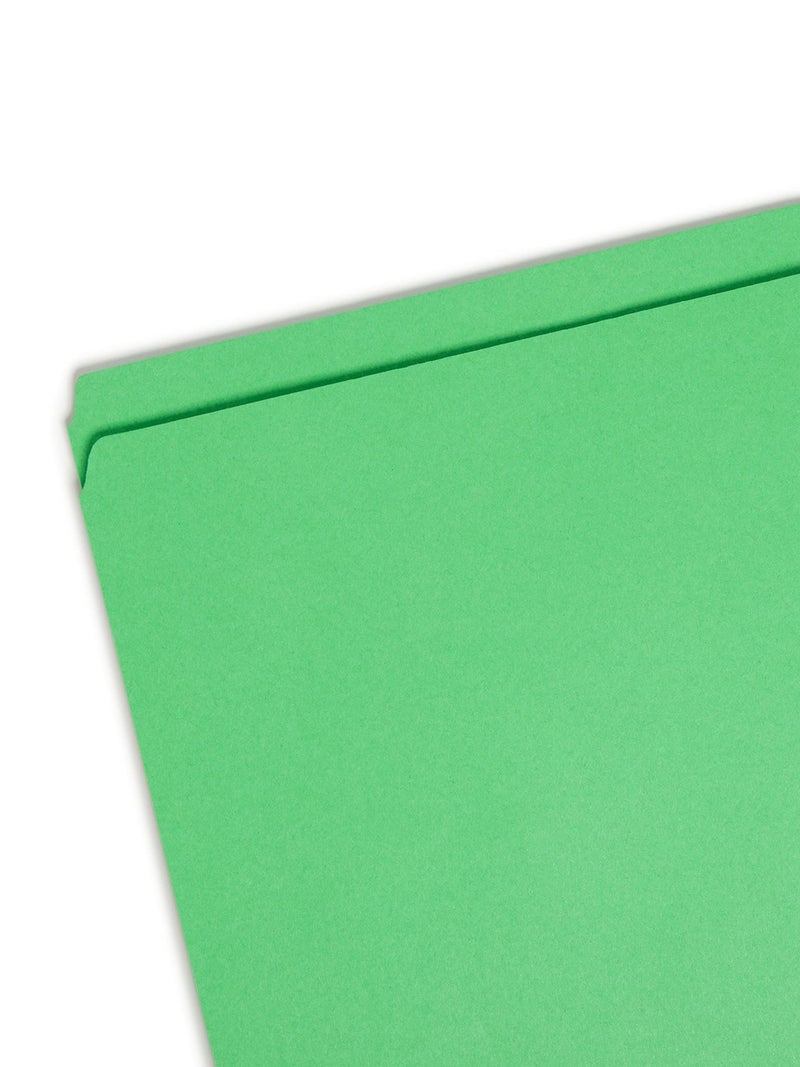 Smead File Folder, Reinforced Straight-Cut Tab, Letter Size, Green, 100 per Box (12110) - Image 2