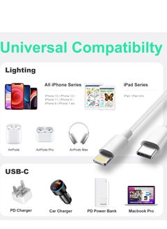 USB C to Lightning Cable 3Ft Apple Power Delivery Fast Charger Cord for iPhone 12/12 Mini/12 Pro/12 Pro Max/11 Pro/11 Pro Max/X/XS/XR/XS Max/8/8 Plus/iPad/AirPods - pzsku/Z31041C3C07155DD2AF4BZ/45/_/1733910697/f815712b-8eda-4cd9-8a44-416222322729