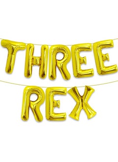 Atpata Funky Atpata Funky Dinosaur Theme Happy Birthday Party Supplies Combo Kit for unisex Dino Theme Decorations (Three Rex 3rd Birthday)  - Image 1