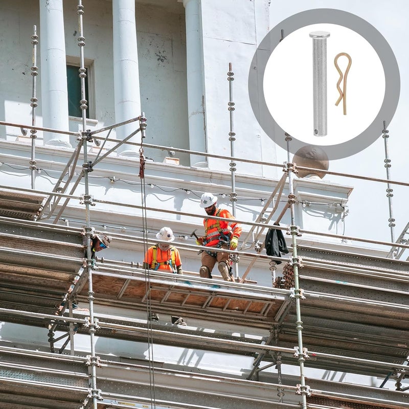 FOMIYES 10 قطعة دبابيس تثبيت السقالات 10 مم × 70 مم من الفولاذ المجلفن ملحقات السقالات دبابيس تثبيت للإدراج لمعدات السقالات والاستخدام في البناء - Image 5