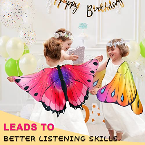 iROLEWIN Toddler Kids Butterfly-Wings for Girls Butterfly-Costume 10 Bulk Fairy Dress Up Wings as Boys Christmas Party Favors - Image 5