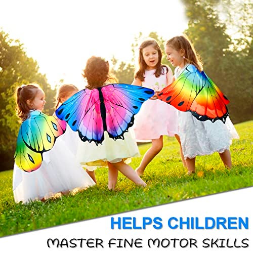 iROLEWIN Toddler Kids Butterfly-Wings for Girls Butterfly-Costume 10 Bulk Fairy Dress Up Wings as Boys Christmas Party Favors - Image 3