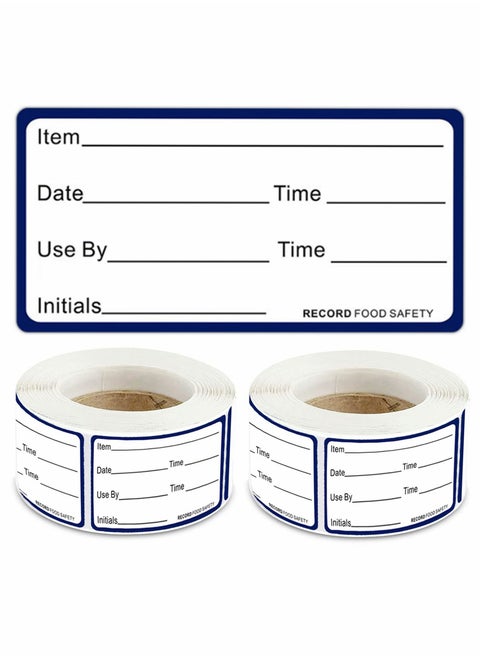 Removable Food Storage Labels Freezer 500 Pcs 1.2 x 2 in Stickers Refrigerator Adhesive Paper Labels, Roll