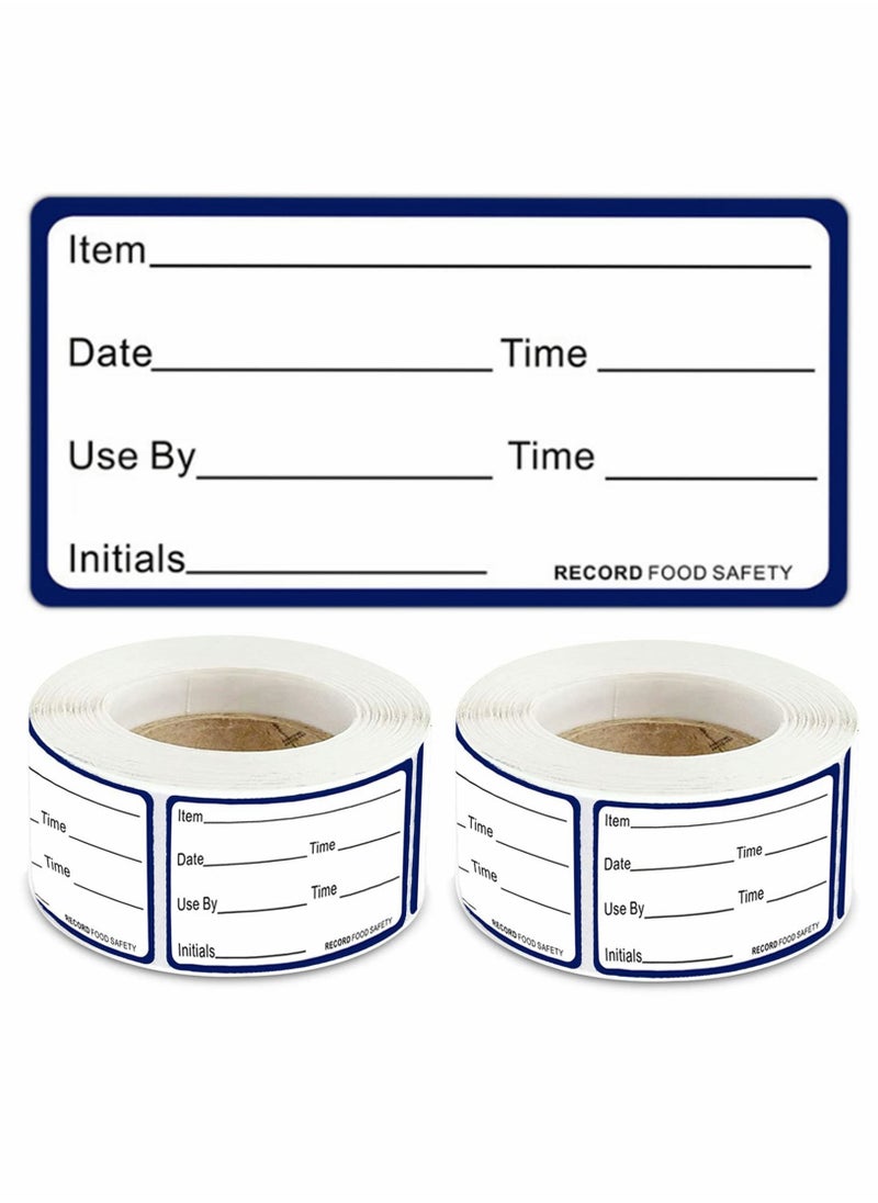Removable Food Storage Labels Freezer 500 Pcs 1.2 x 2 in Stickers Refrigerator Adhesive Paper Labels, Roll