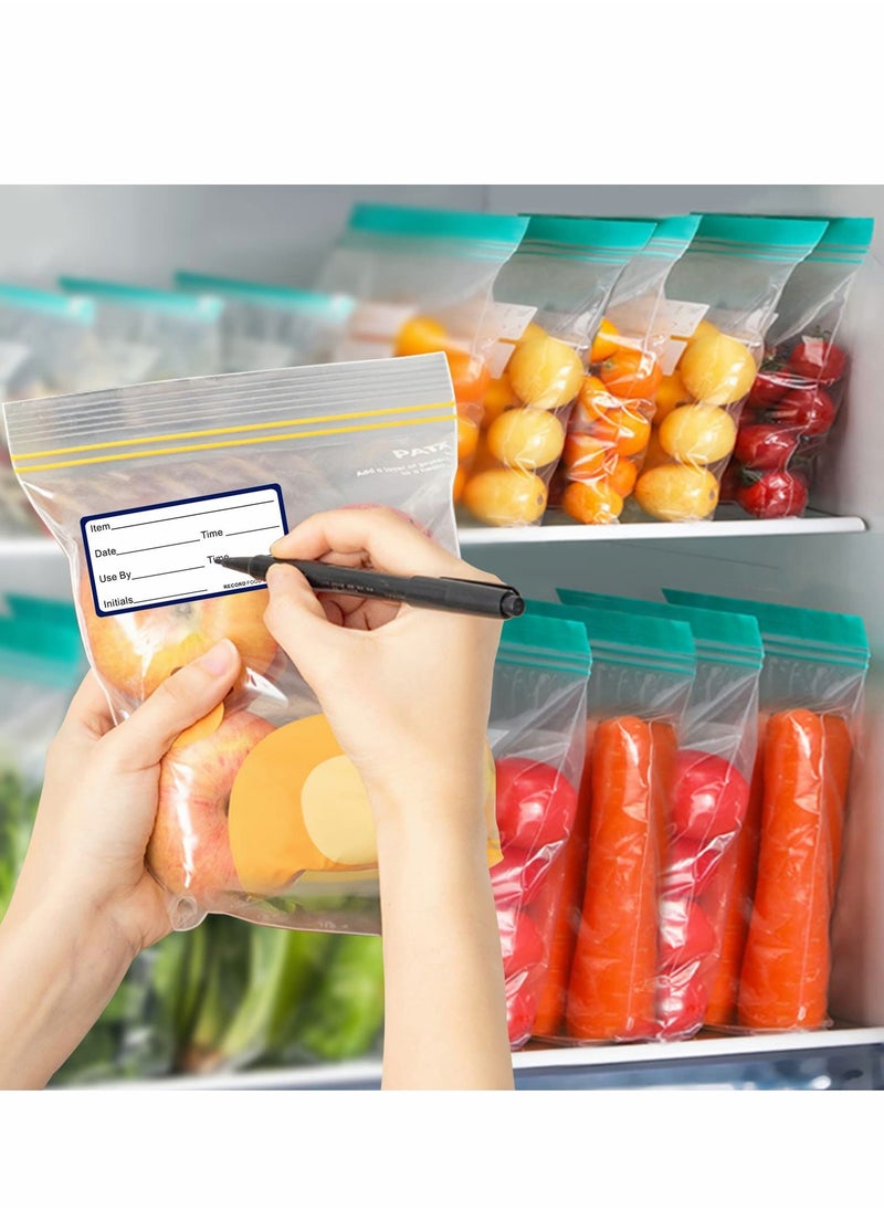 Removable Food Storage Labels Freezer 500 Pcs 1.2 x 2 in Stickers Refrigerator Adhesive Paper Labels, Roll