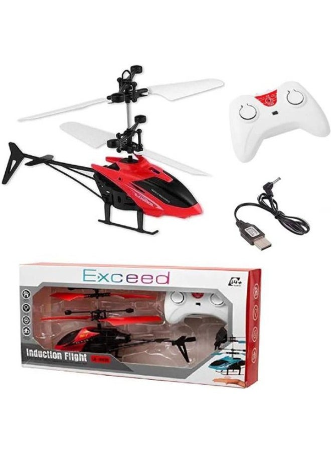 Exceed Wireless Induction Flying Helicopter Toy – Rechargeable USB RC Suspension Aircraft with Remote Control for Kids  - Image 2