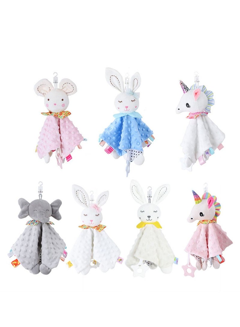 Loquat 7-Piece Baby Cute Cartoon Animal Holding Doll Baby Comfort Toy Doll