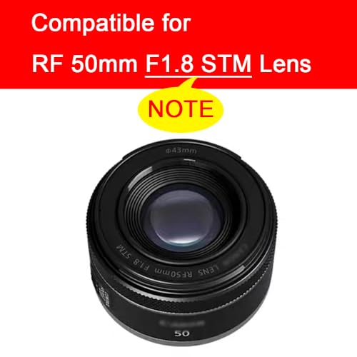 YRTIYO Camera Lens Hood Compatible for Canon EOS R8 R50 R10 R100 Camera w/RF 50mm F1.8 STM Lens, (Replace ES-65B) - Image 4