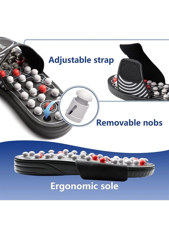 BYRIVER Portable Compact Travel Foot Massager, Acupuncture Ball Massage Flip Flops Slippers Tools, Destress Relaxation Gift for Men Women Dad Mom(03M) - Image 1