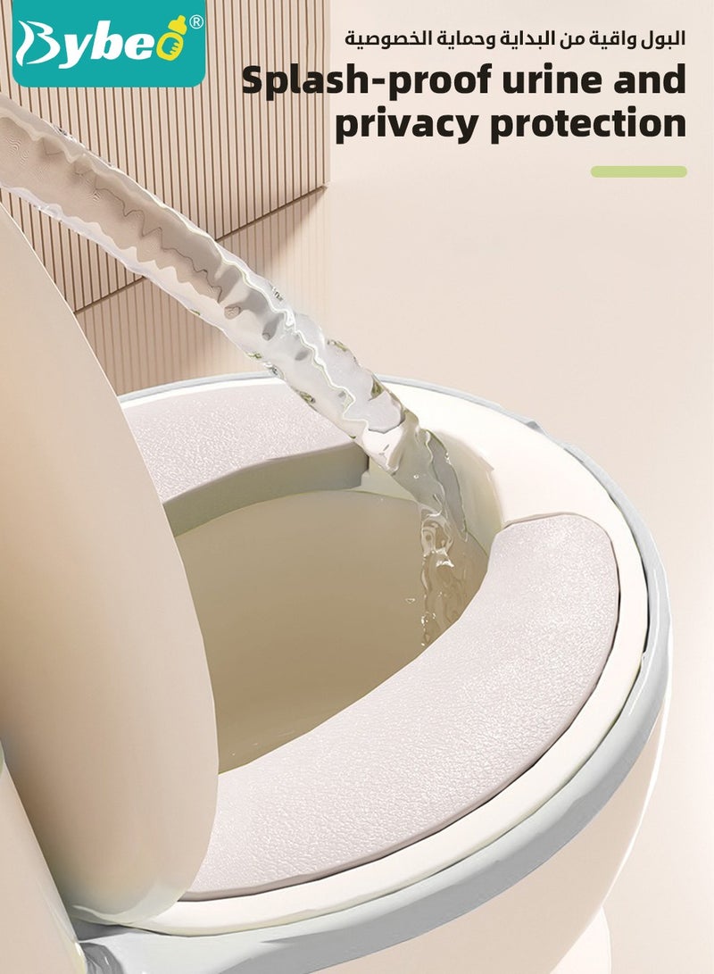 بيبو مقعد تدريب الأطفال على استخدام المرحاض، نونية للأطفال، مرحاض واقعي للتدريب المرحاض، مرحاض أطفال مع فرشاة و100 كيس تنظيف للأطفال الصغار والرضع والأولاد والبنات، مع مسند ظهر، سهل التفريغ والتنظيف - Image 5