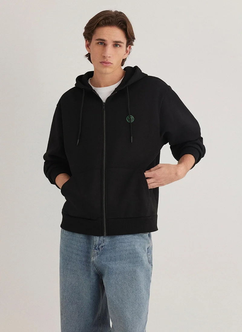MAVI Zip Black Sweatshirt