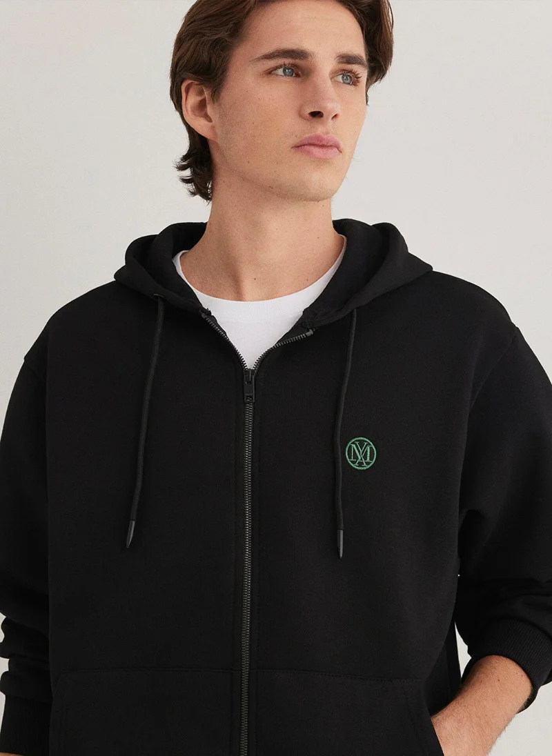 MAVI Zip Black Sweatshirt
