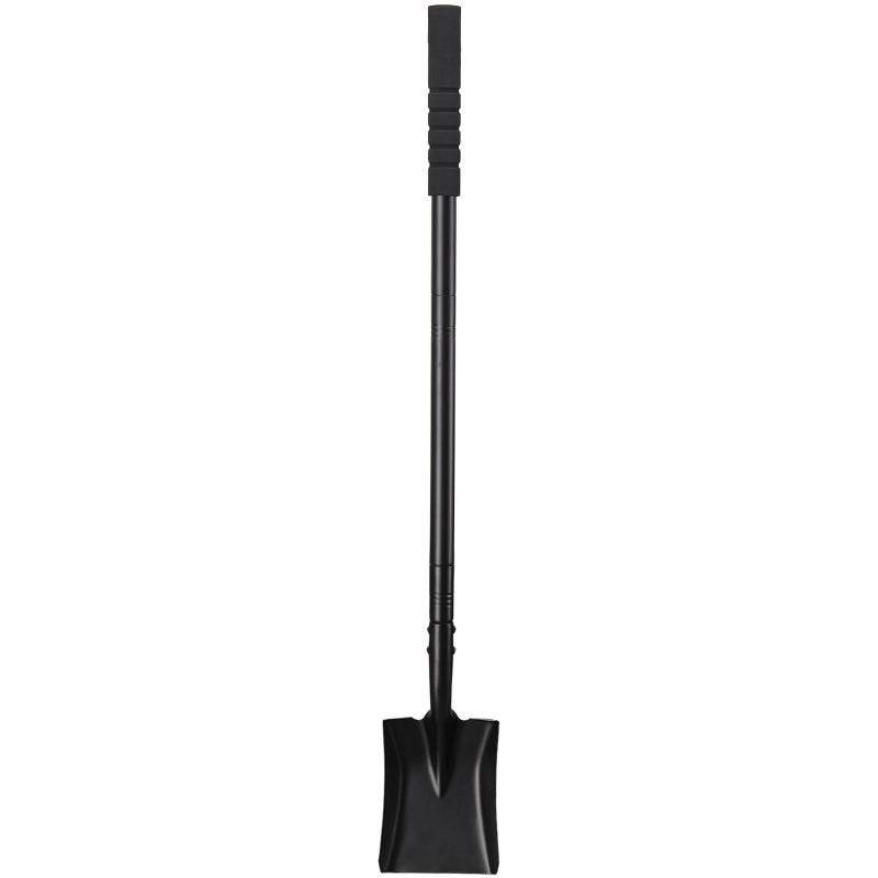 Pragmatist Small Square Shovel 43.3Inches Small Shovel with Metal Handle Garden Tool for Camping Farming Gardening Digging, Black - Image 1