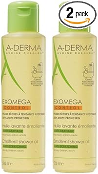 A-DERMA ADERMA Exomega Control Emollient Cleansing Oil AntiScratching 2 x 500ml  - Image 1