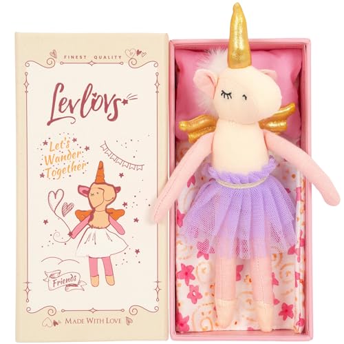 LEVLOVS Ballerina Unicorn Doll Mouse in a Box and Friends Toy Baby Registry Gift Unicorn Bella - Image 1