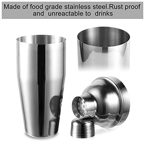 WPHUAW 24oz Cocktail Shaker Bar Set-Professional Margarita Mixer Drink Shaker and Measuring Jigger & Mixing Spoon Set-Professional Stainless Steel Bar Tools Built-in Bartender Strainer for Martini Kit - Image 2