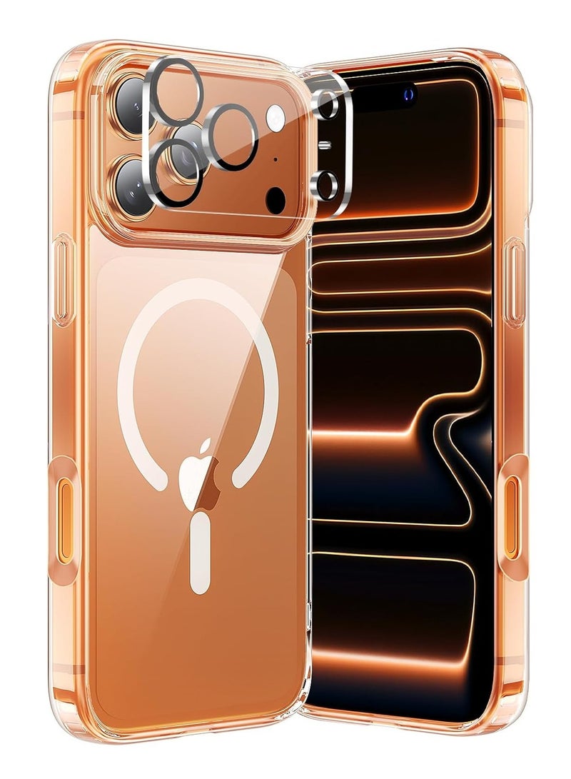 Houmt iPhone 17 Pro Max Clear Case Anti-Yellowing Strong Magnetic Cover with Screen Protector And Camera Lens Protector Case For iPhone 17 Pro Max 6.9-inch - Image 1