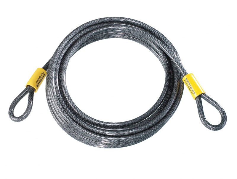 Kryptonite KryptoFlex 3010 Double Loop Security Cable, 30ft Long Braided Steel Flexible Cable with Looped Ends for Bicycles, Motorcycles, Scooters, Outdoor Equipment, Furniture, 10mm Thick