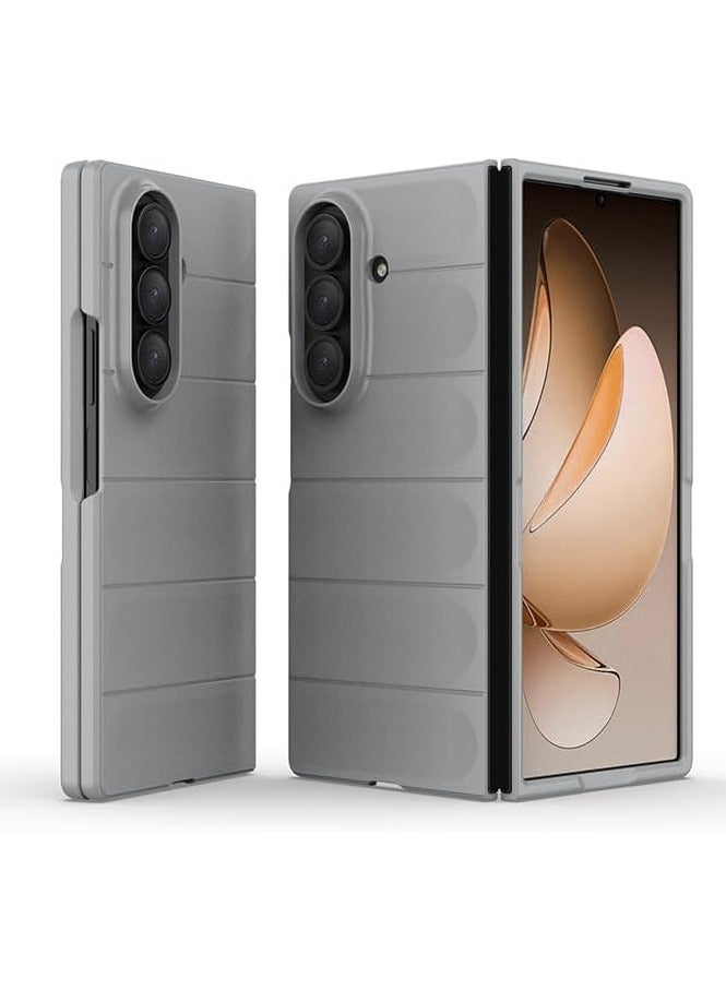 عام **غطاء متوافق مع سامسونج جالاكسي زد فولد 7 - ملمس ناعم بتقنية إيرباغ و هيكل PC صلب مضاد للصدمات**