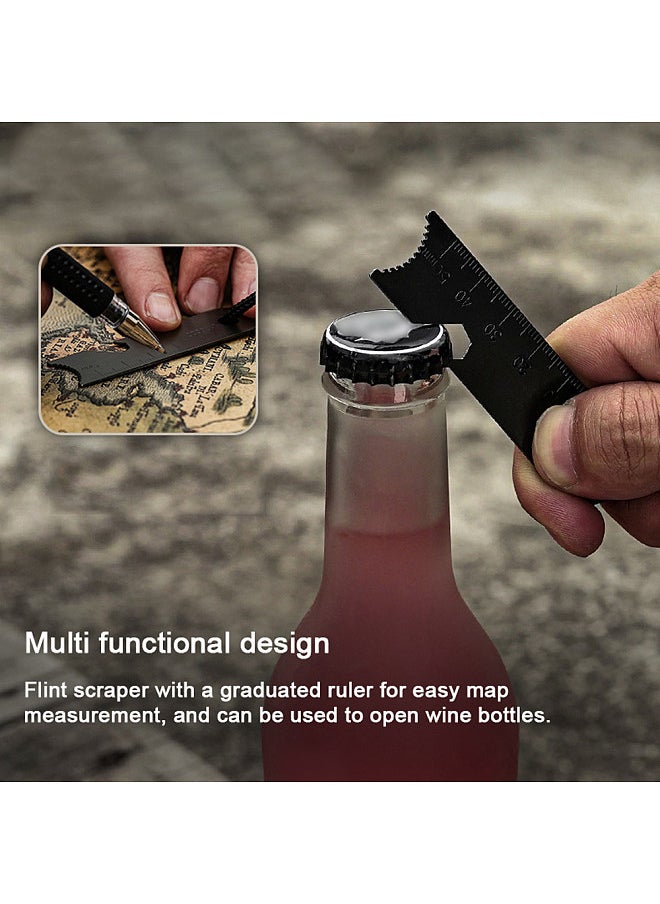 Generic - Portable Outdoor Flint Camping Accessory Survival Tools Flint Ignition Magnesium Rod and Flint Scraper Kit Wood Handle Lighter - Image 1