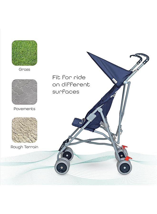 Jet Buggy Stroller For 6 Months To 4 Years Babies Dark Blue - Image 4