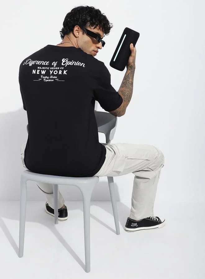 Difference of Opinion Men Oversized Short Sleeve Printed T-Shirt