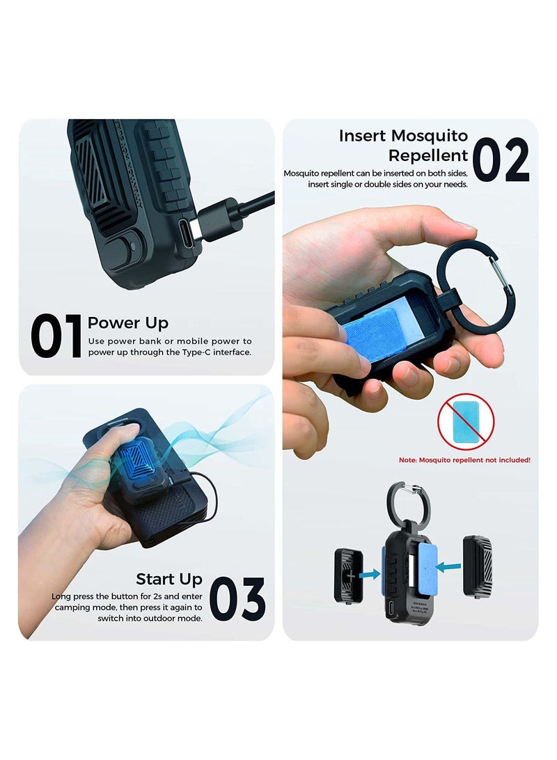 SYOSI Mosquito Repellent for Outdoors Camping Backpacker IPX4 Waterproof Rating Upgrade Type No Batteries Connect Power Supply Not Include Mosquito Repellent Pads  - Image 2