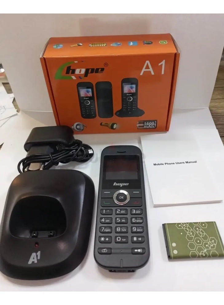 Hope A1 Mobile Phone – Wireless Desktop Landline-Style Phone with SIM Card Support - Image 1