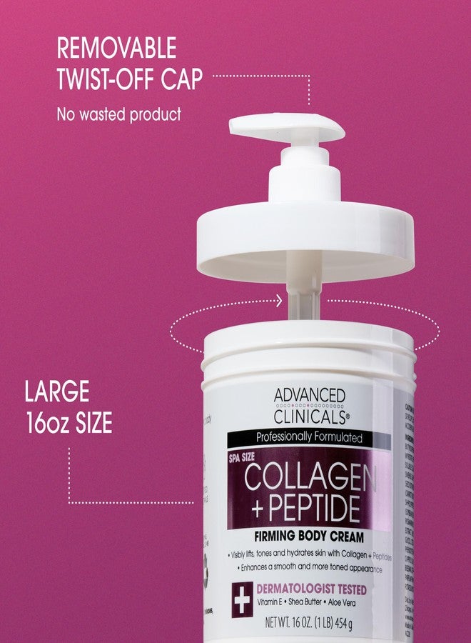 أدفانسد كلينيكال لوشن للجسم ومرطب للوجه بببتيدات الكولاجين من أدفانسد كلينيكالز | لوشن كولاجين غني بالببتيدات للنساء والرجال، يساعد على تحسين مظهر البشرة المترهلة والتجاعيد وجفاف البشرة غير المتجانس، عبوة من قطعتين - Image 2