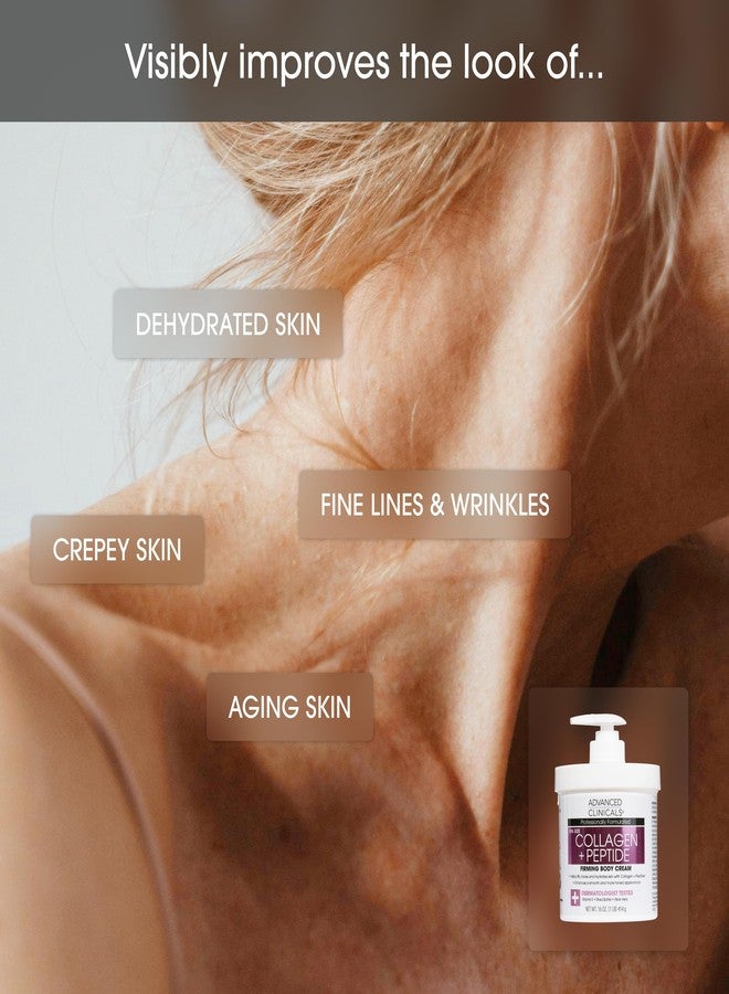 أدفانسد كلينيكال لوشن للجسم ومرطب للوجه بببتيدات الكولاجين من أدفانسد كلينيكالز | لوشن كولاجين غني بالببتيدات للنساء والرجال، يساعد على تحسين مظهر البشرة المترهلة والتجاعيد وجفاف البشرة غير المتجانس، عبوة من قطعتين - Image 4