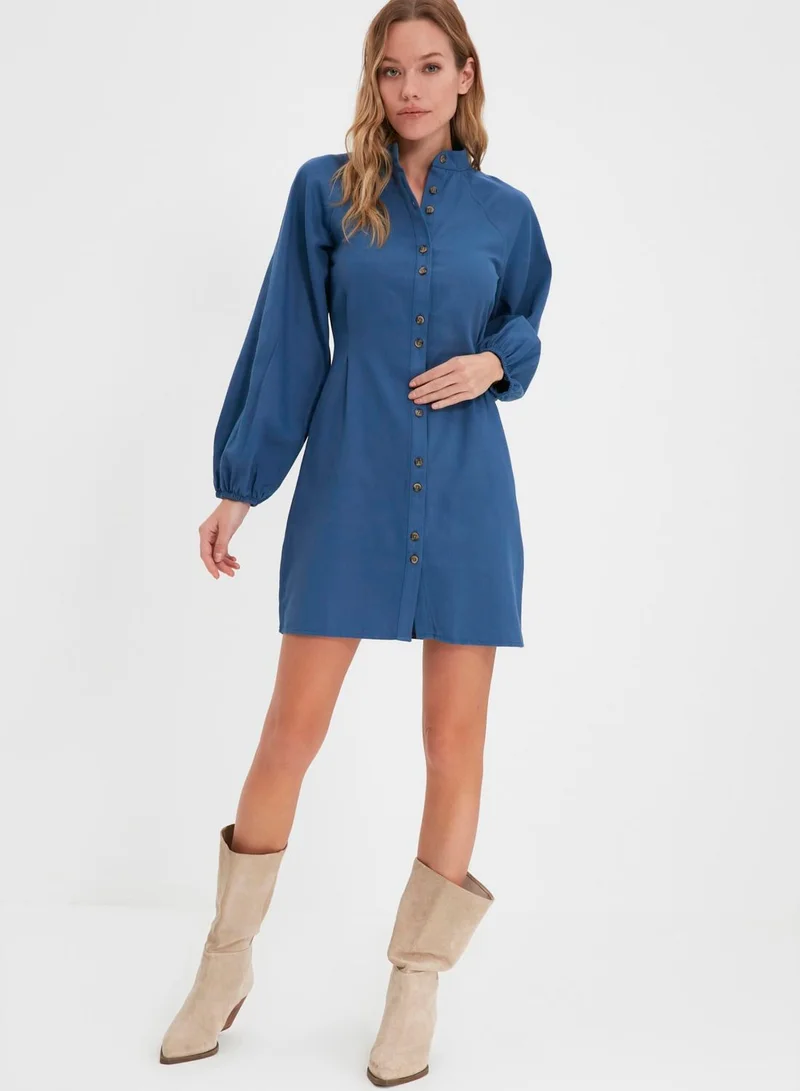 trendyol Balloon Sleeve Knitted Dress