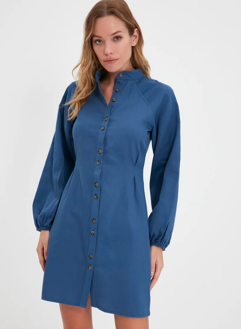 trendyol Balloon Sleeve Knitted Dress
