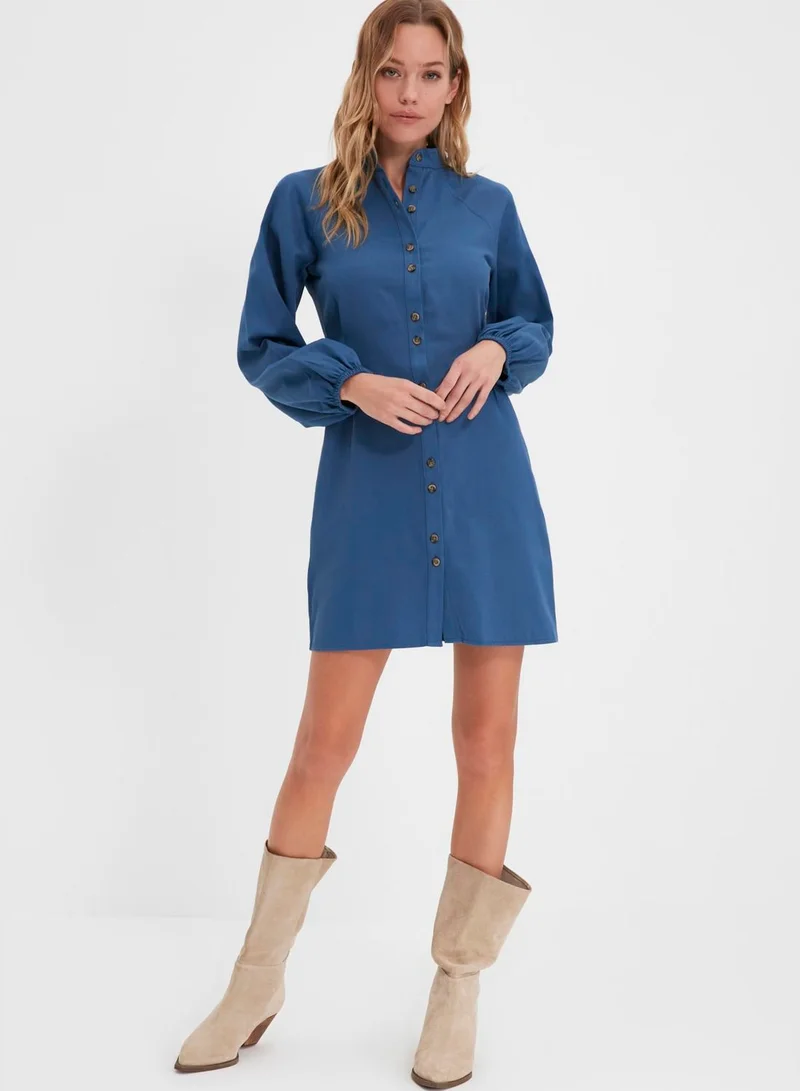 trendyol Balloon Sleeve Knitted Dress