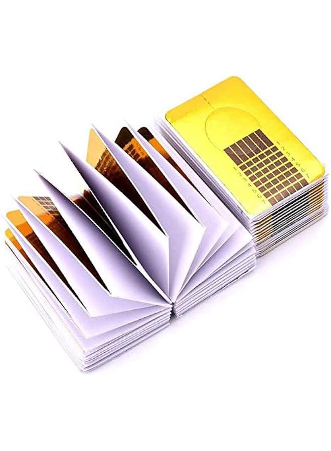 BWSJ Gold SelfAdhesive Nail Art Forms Sticker Extension Sculpting Guide Salon Accessory for Women Girls - Image 5